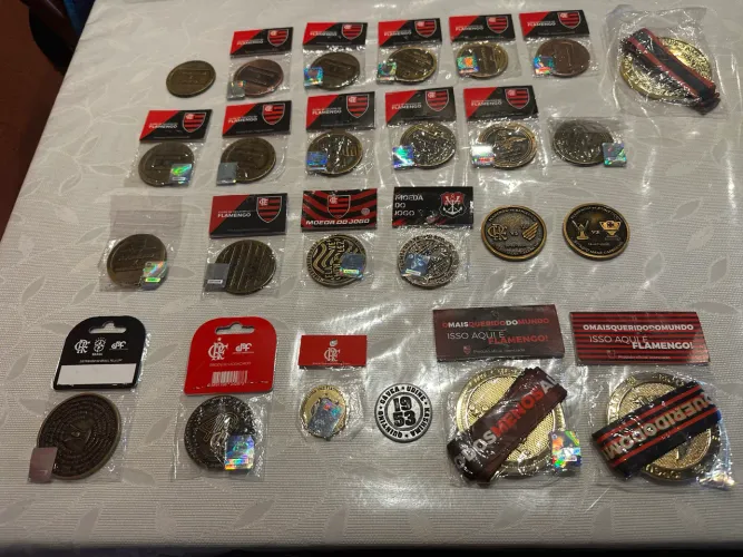 Coleção moedas medalhas Flamengo