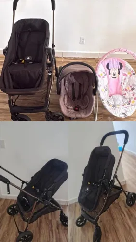 CARRINHO DE BEBE MOISES, BEBÊ CONFORTO E CADEIRINHA DE DESCANSO BEBE
