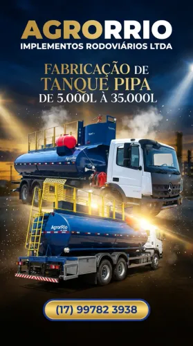 Fabricação de Tanque Pipa AgrorRio Implementos Mirassol - SP