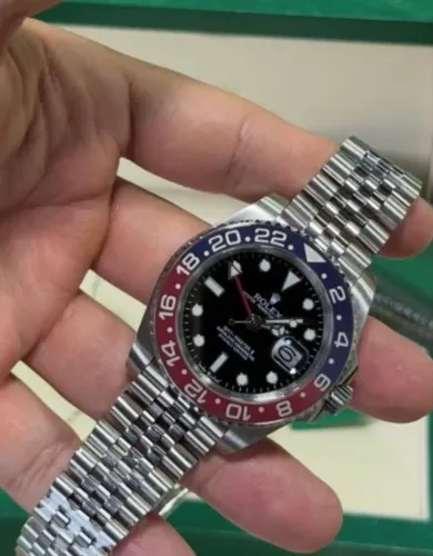 Relógio gmt Pepsi automático clean