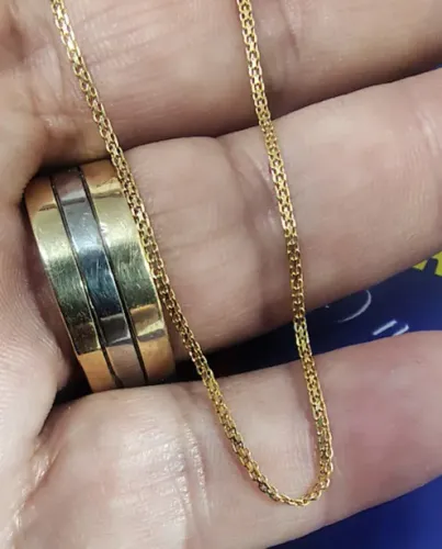 Pulseirinha Esteira Ouro 18 Kilates Peso 1.10 Gramas 21 cm 1.0 mm