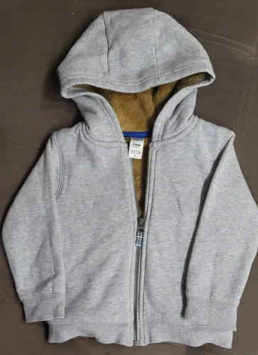 Blusa de frio Carter's Cinza Peluciada Tam 24m