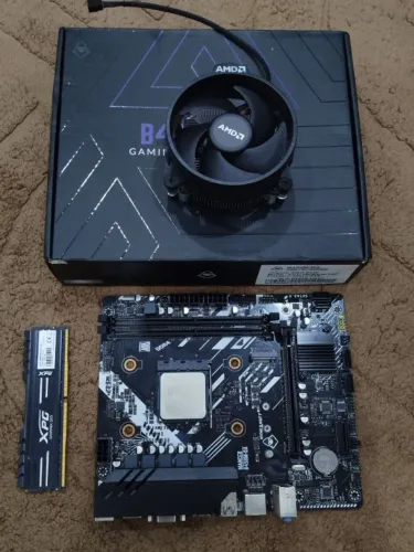 Kit Upgrade Gamer Ryzen 5 4500 + B450M + 2x8GB RAM + Placa de rede Pci