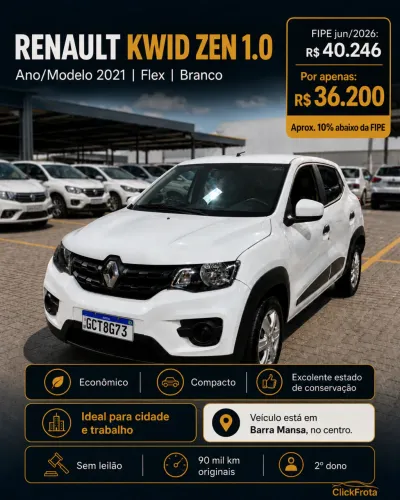 Renault Kwid Zen 1.0 Flex 12V 5P Mec. 2021