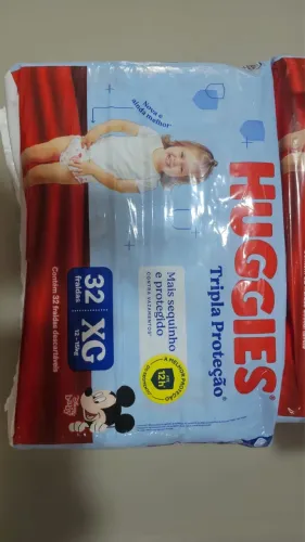 Kit com 3 Pacotes Fralda Huggies Tripla Proteção XG 32 Fraldas (cada)