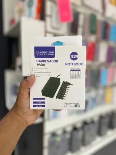 Carregador notebook 120w universal 9 pontas - entrega em slz e região