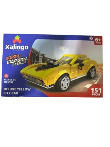 Xalingo Bloco Super Maquina Cidade 151 Peças Deluxe Yellow Car