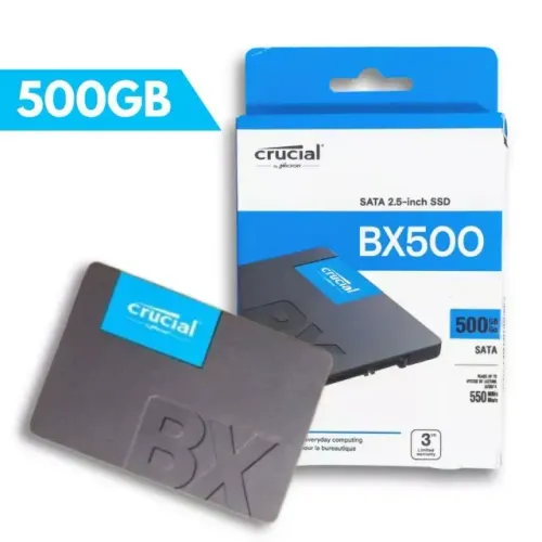 SSD Crucial BX500 500GB - (Novo e Lacrado)