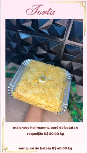 torta e mini hamburguer