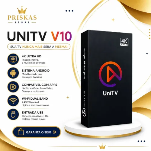 UniTV V10 - Transforme sua TV em uma Smart TV Completa
