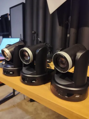 Kit Profissional 3 Câmeras PTZ SMTAV 4K + Controlador IP ONVIF 