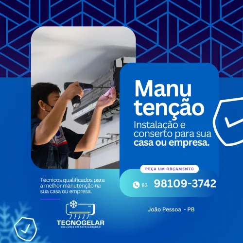 Serviços de ar condicionado - instalação, manutenção e limpeza.