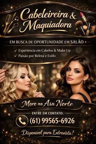 Cabeleireira e maquiadora com mei