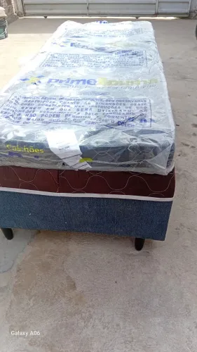 Cama box solteiro com colchão novo zap *10