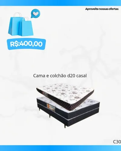 Cama box casal d20 + colchão casal / super oferta / pague na entrega