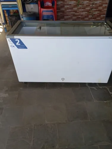 Freezer horizontal 503L tampa de vidro