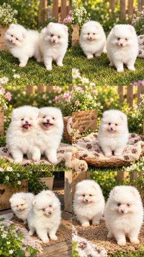 Filhotes de Lulu da pomerania - spitz alemão 