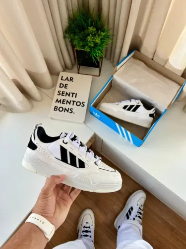 Tênis Adidas Adi2000 Branco/Preto Premium Masculino - Disponível 38 AO 43