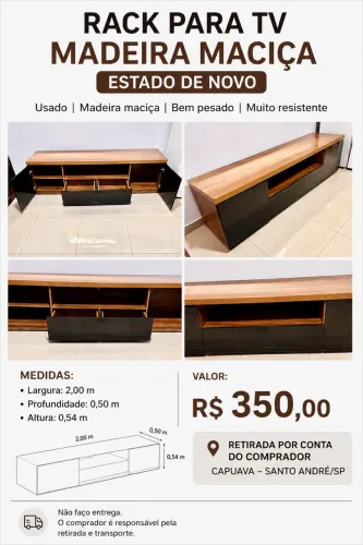 Rack em Madeira Maciça
