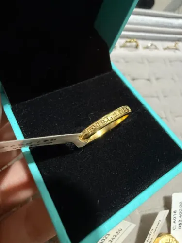 Anel felicidade em Ouro 18k/ Garantia/ Loja física