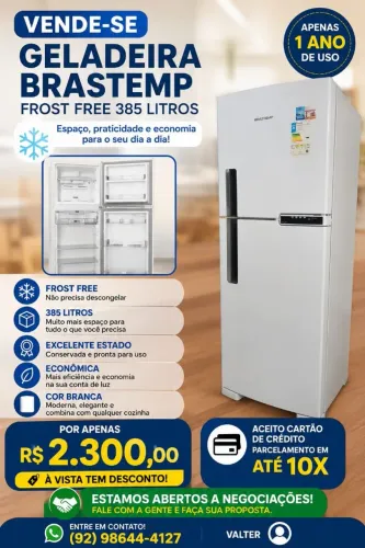 Geladeira Brastemp Frost Free de 375 litros