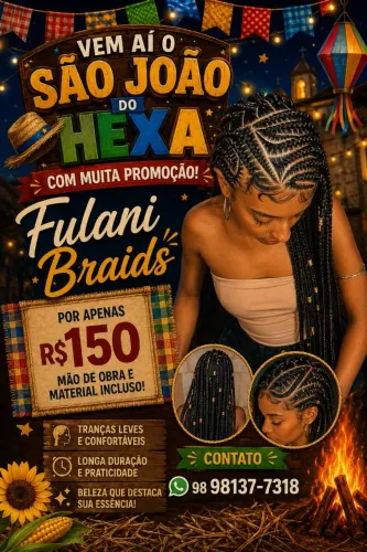 Trança fulani braids 