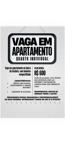 Vaga em apartamento
