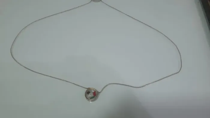 Correntinha em prata  com pedrinhas preciosas brasileiras