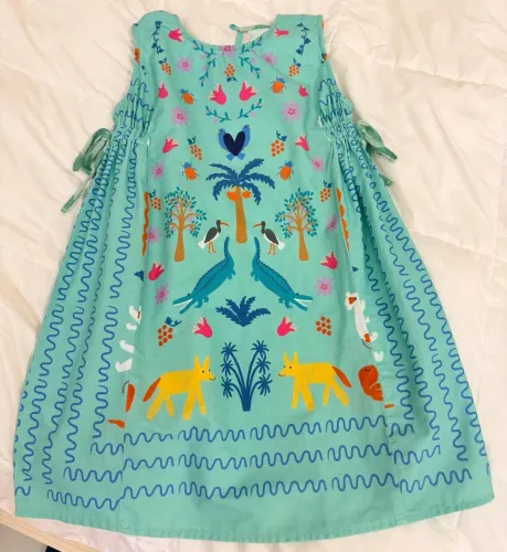 Vestido Infantil Fábula Estampa Fauna - Lindo e Super Alegre! ?