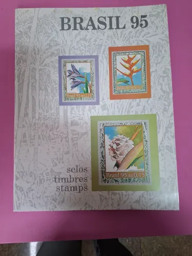 Encarte Oficial Correios Brasil 95 - Coleção Selos Completa (MNH)
