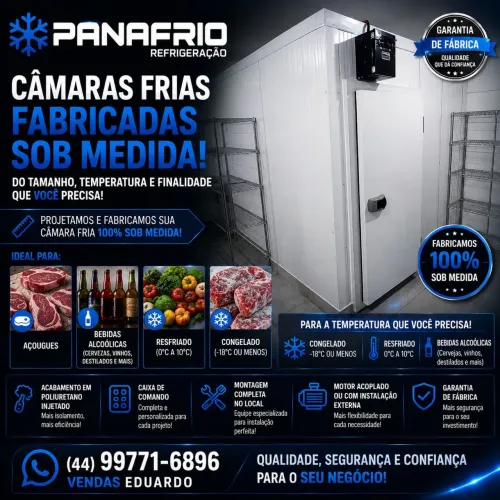 Câmara Fria SOB MEDIDA DIRETO DA FÁBRICA 