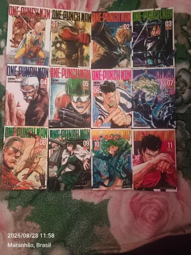Manga One punch man 25 volumes incluindo o catálogo de heróis