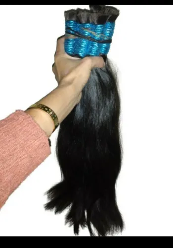 Cabelo Humano Natural - Indiano - Castanho Ondulado 55 cm - Novo