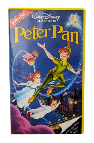 Fita VHS do filme Peter Pan da Walt Disney