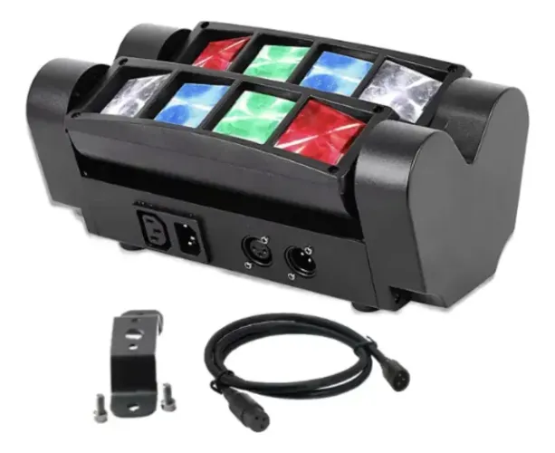 Moving Mini Spider Beam 8 Leds 5w Rgbw