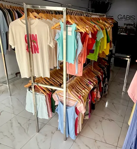 Arara inox para roupas