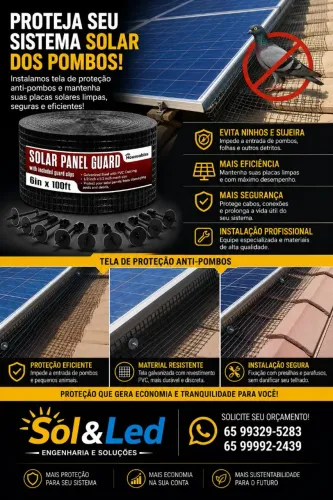 Tela Pombo, Placa Solar, Padrão energia, serviço elétrico!