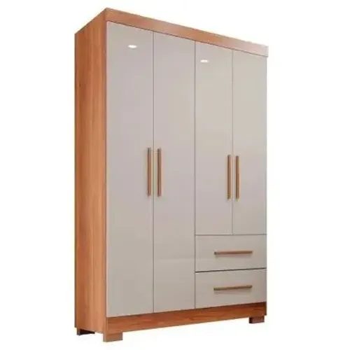ROUPEIRO ESTRELA PREMIUM 4 PORTAS 2 GAVETAS Dividimos Em Até 10x Sem Juros
