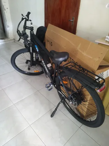 Bicicleta elétrica Texzron 1000 Watts com roda aro 29 e bagageiro