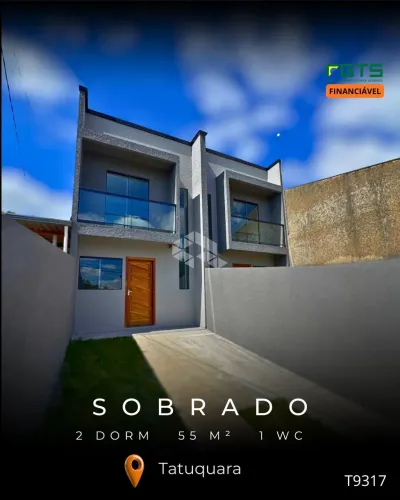 Sobrado de 2 dormitórios no Tatuquara - 54m² Documentação 100% gratuita