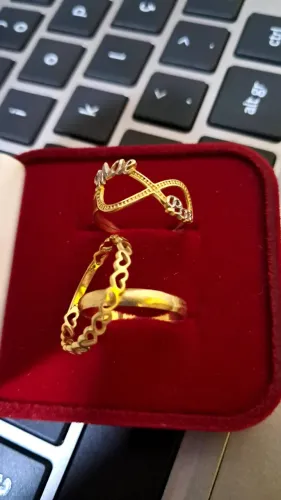 Anéis e aliança tamanho 17 18k