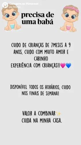 Precisa de babá?