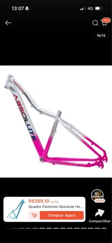 Quadro Feminino Absolute Hera Alumínio Tamanho 15