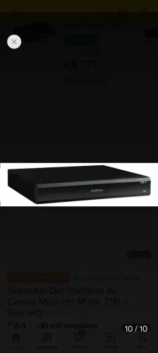 DVR Intelbras com 4 câmeras instalado com acesso pela internet