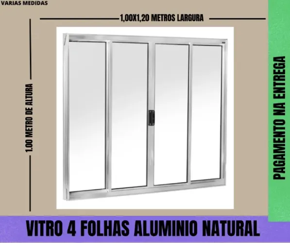 Vitro 4 folhas modelo 85/vit - frete a/c
