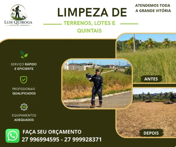 Limpeza de lotes - roçar lotes 