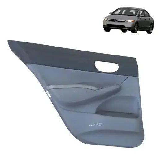 Forro Porta Traseira Lado Esquerdo Honda Civic 2007 2011 Cinza-escuro