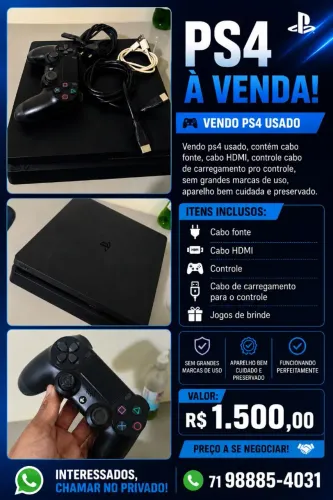 Vendo Playstation 4 usado!