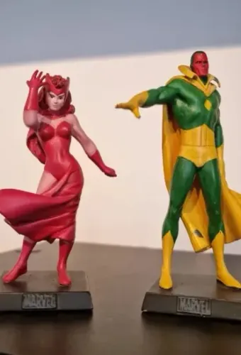 Visão e Feiticeira Escarlate (Marvel) Miniaturas Eaglemoss
