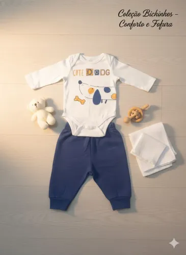 Calça e body bebê